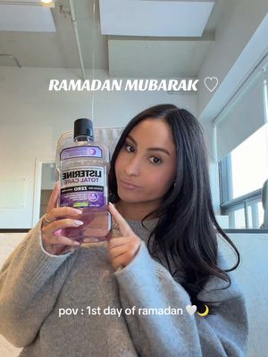Jokes apart, happy Ramadan everyone. May this month bring you peace, clarity, and countless blessings. 🤍🌙✨ #Ramadan #listerine