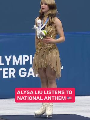 The Star Spangled Banner plays for Alysa Liu's gold! 🎶🏆 #WinterOlympics 