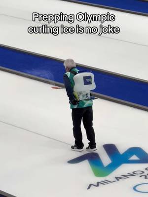 Putting in work to get that Olympic curling ice ready 😤 #olympics #winterolympics #milanocortina2026 #curling #teamusa 