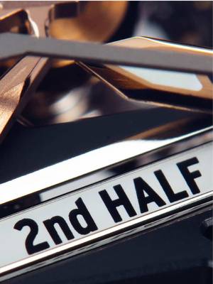 The Grade 5 titanium RM41-01 calibre serves as the platform for two new soccer-specific complications—the match-time indicator and the mechanical goal counters—pushing the boundaries of what is technically achievable and what mechanical beauty can express.