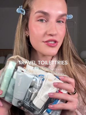 how to travel with a carry on and still bring everything you need!! everything is linked in my shopmy because there's too much to put in the caption but lmk if you want to see my makeup bag!! @RŌZ Hair @Chris McMillan Hair @Caudalie @ELEMIS @rhode skin @SkinCeuticals @Dieux Skin @amika @L’Oréal Professionnel @The INKEY List @Anua Skincare @Summer Fridays @Bumble and bumble.  #travelskincare #travelhaircare #travelbodycare #traveltoilettries #bestvaluetravelessentials 