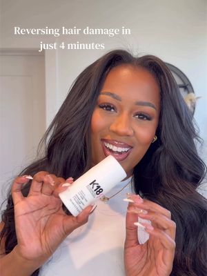 there’s no reason to struggle with hair damage when you can reverse it in just 4 minutes using the @K18 Hair Molecular Repair Leave In Hair Mask and get back to having a fabulous hair flip ✨ @sephora #K18Partner #K18Results #hairflipk18