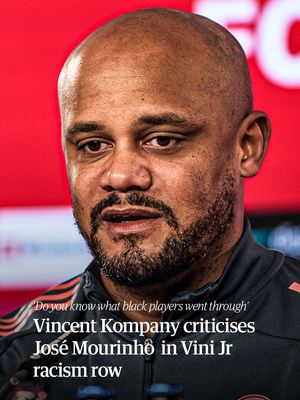 Vincent Kompany says José Mourinho made 'a huge mistake in leadership' in talking about Vinícius Júnior's celebration after he had reported alleged racist abuse. Vinícius told the referee that Gianluca Prestianni had racially abused him during Real Madrid's clash against Benfica, and after the match, Mourinho appeared to criticise Vinícius for his celebration – which he described as “stupid” – after scoring the only goal. 'I know he's a good person. I don't need to judge him as a person and I understand what he's done but he's made a mistake,' said Kompany. #realmadrid #football #championsleague