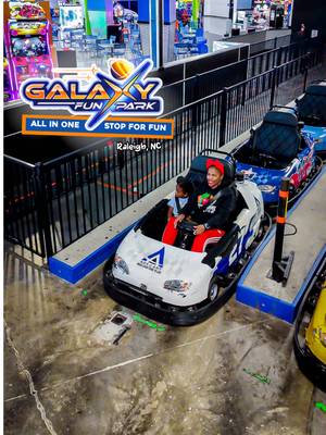 🗣️Send this one to your FUN friends!!  This is NOT your ordinary Trampoline Park! Noopppeee… this is a true FUN destination with attractions the whole crew can enjoy. The Galaxy Fun Park in Raleigh, NC has activities a 2 year old will enjoy and even ones a 90 year old might partake in. This is a local owned spot, family curated and operated, and has been around for nearly 10 years! If you haven’t been here yet, take this as a sign to take a break and head here! It’s a true MUST TRY when visiting the area! Enough chitchat, your turn to get 🅃🅁🄰🄿🄿🄴🄳!  PROTIPS: 🤩 $6 Unlimited Play (Mission Control Soft play) 👍🏽 7 Attractions 🚨 Over 60,000+ sqft! 🎉 Perfect for parties! Lots of space 😁 Some rides Kids 3-4 ride free with a paying adult  ••••••••••••••• 📍 @Galaxy Fun Park         14460 Falls of Neuse Rd. Ste 145, Raleigh, NC ••••••••••••••• #nccheck #raleighnc #northcarolina #explorepage #nctiktok 