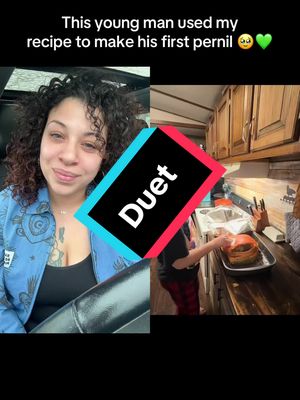 #duet with @chefcam3mommasam #Food I just learned he used my recipe to make Pernil! This made my heart super happy!! I'm so proud of you!!! Keep up the great work!!! 💚
