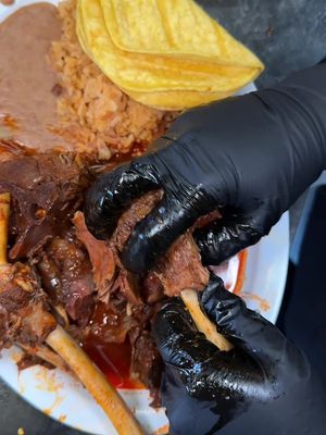 Birra de chivo combination from Tacos Puro Jalisco . 