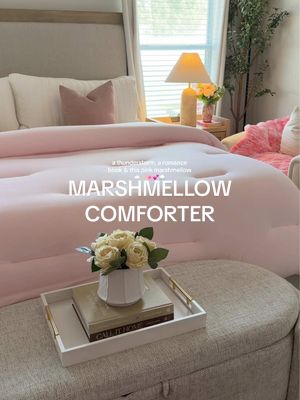 idk how I’m suppose to be productive 😴 double-stuffed milky pink marshmellow comforter is worth the hype  ☁️☁️💕🌸 #mellowsleep #marshmellowcomforter #sleeptok #comforter #bedding @Mellow Sleep 