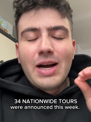 34 nationwide tours were announced this week… which ones are you going to? ib: @ilana eden  #tourdates #livesmusic #concerts #2026concerts