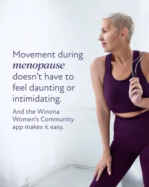 Great news! 📢 We just added a new resource to the Winona Women’s Community app: the At-Home Workout Library. Download the app and start moving in a way that supports your body at this stage of life. Comment “app” below! #workout #athomewokrouts #bestmenopauseworkout #menopauseworkout #fitinmidlife  