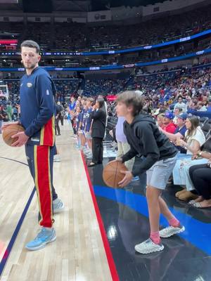 When you get to shootaround with Karlo 🥹 #pelicans #moments #NBA #memories #basketball 