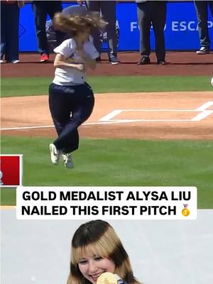 Olympic gold medal winner Alysa Liu can throw a MEAN first pitch ⛸️🌪️ (🎥: Cardinals/X) #alysaliu #olympics2026 #goldmedalist #olympics #firstpitch 