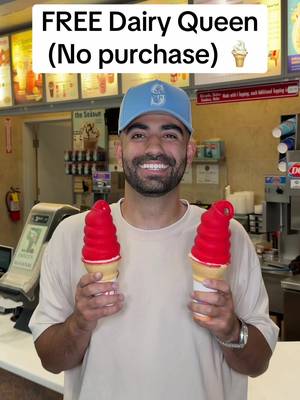 FREE Dairy Queen ice cream (No purchase needed) 🍦 #fastfood #dairyqueen #shopping