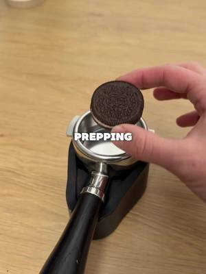 Pulling a shot of espresso through an Oreo 