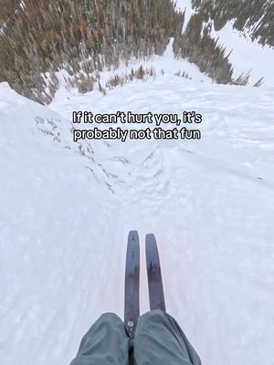Little fear to make the brain happy #ski #skiing #banffsunshine 