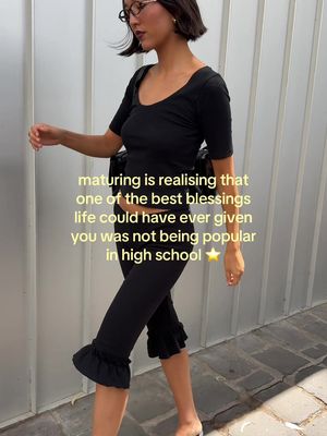 grateful for the free character development 🍵✨ Outfit is from @IMNOTAMORNINGPERSON 