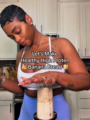 This is what happens when you have bananas in your kitchen that should have been thrown out two weeks ago 😭😂  This banana bread was sugar free, gluten free, and a 50 grams of protein in the loaf. How y’all think it turned out? Spoiler… it was freaking DELICIOUS!! Come back for part 2 for the taste test and recipe. #bananabreadrecipe #highproteinbreakfast 