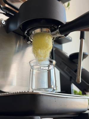 Pulling a shot of espresso through butter 
