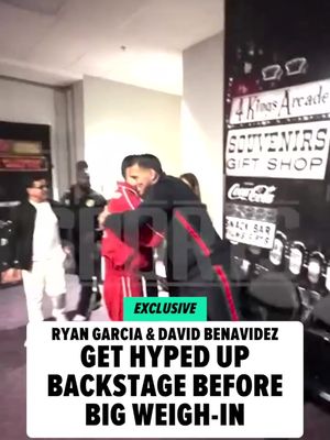 Ryan Garcia -- aka @kingryan -- was getting his pre-fight energy up backstage before the big weigh-in Friday night … with a little help from the undefeated @benavidez300. 🎥 @burgerrockmedia