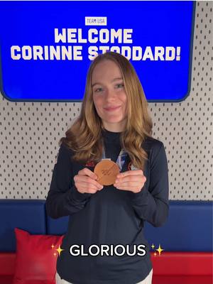 The shine! The details! 🥉✨ Corinne Stoddard shows off Team USA’s first women's short track medal in 16 years at the Winter Olympics. #teamusa #winterolympics #speedskating  
