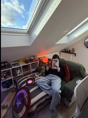 pov: gaming is your escape from reality 🎮 #apartmenttherapy #roominspiration #spidey #bedroomideas #ledlights 
