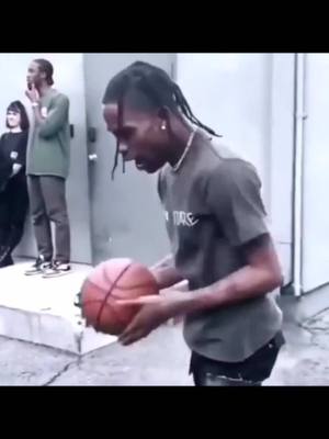 Travis Scott shooting hoops 😭😭 #NBA #basketball #sports #fyp #dunk 