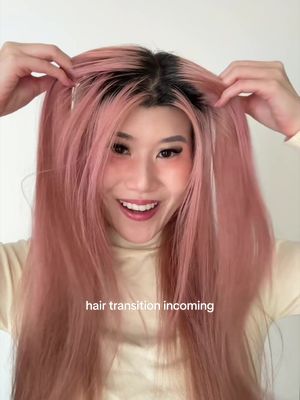 Rate my new hair colour 💖 #hairtransition #pinkhair #hairtrend #hairtok #hairtransformation 