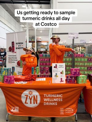 Just here getting ready to sample our delicious turmeric drinks 😋 @costco #costcofinds #texas #selmatexas 