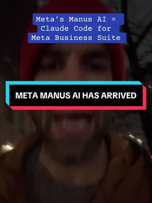 @Meta with Manus AI has officially entered its Claude Code / Codex era, in classic walled garden fashion ~72 hrs into kicking the tires on what’s possible in it right now, some initial thoughts and 🔭 @VaynerMedia  @VaynerX @ChukMedia #claudecode #facebookads 