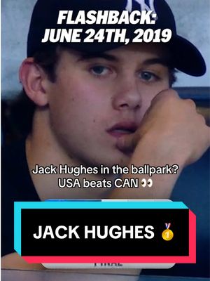 2019: Jack Hughes watches the Yankees beat the Blue Jays 2026: Jack Hughes scores the golden goal for the USA over Canada in the Winter Olympics 🥇🇺🇸  @USA Hockey  #MLB #baseball #olympics 