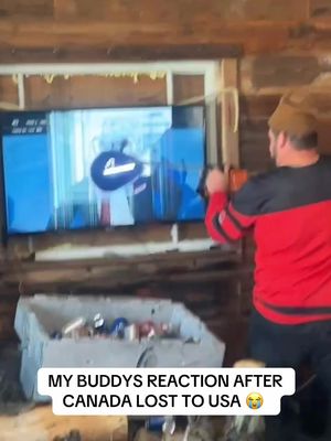 CANDAIANS WATCHING THEIR TEAM LOSE GOLD TO USA 💀 (🎥:Mattdoucette0/ig) #olympics #usa #canada #hockey 