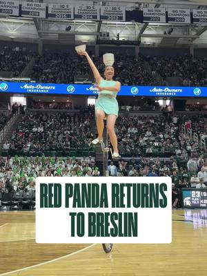 had the LEGEND in the Bres today 🤩 #redpanda #halftimeshow #msu #fyp #spartans 