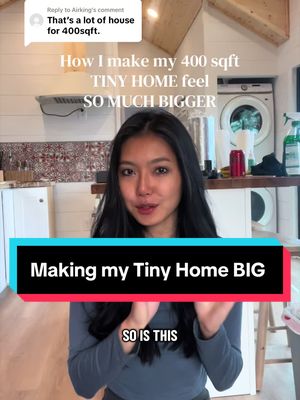 Replying to @Airking How to make a tiny home feel super spacious!!  #tinyhouse #tinyhouse #housetour #renovation #airbnbhost 