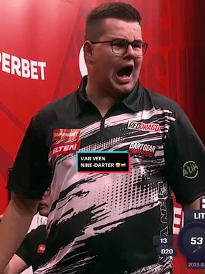 VAN VEEN HITS A NINE-DARTER IN POLAND 9️⃣🚨 Magnificent from Gian van Veen 🔥 The Dutch number one hit his first-ever televised nine-darter against Luke Littler in the final of the Poland Darts Open ‼️