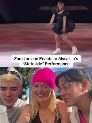 When two queens come together to maximize their joint slay….  Yesterday #AlysaLiu hit the ice at the Olympic Exhibition Gala to debut her iconic performance to the Stateside remix by #pinkpantheress and #zaralarsson. Turns out Zara had the same reaction we did. CHILLS!!!  #Olympics #IceSkating @Zara Larsson @frigouscigous  Videos courtesy of NBC & Zara Larsson 