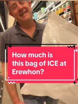 How much is a bag of ice at @Erewhon ? #groceryshopping #grocerystore 