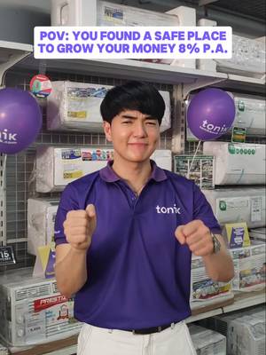Payday na ulit? 👀​ Before you add to cart, try adding to your savings first.​ Open up to 5 Tonik Time Deposits, deposit up to ₱250,000 per TD and earn up to 8% p.a. today!​ Lock it in now. Thank yourself later. 💜​ Deposits are insured by PDIC up to ₱1 Million per depositor.​ Learn more: https://tonikbank.com/savings-cards/time-deposit 📲 Download the app: https://apps.apple.com/PH/app/id1541576007?mt=8