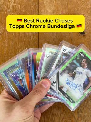 For me the 25/26 #topps Chrome #bundesliga set has the best rookies out right now. Yet hardly anyone is talking about it. What do you think ? Who’d I miss?  #collector #fyp #sportscards 