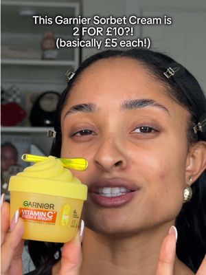 OMG THE PACKAGING!?!? 😭🍧 the @Garnier UK NEW sorbet cream is 2 for £10 plus FREE shipping!  #garnier #skincare #garniersorbethydration 