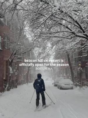this morning in boston 2.23.26 ❄️ #bucketlistboston #ski #bostonma #boston #blizzard2026 