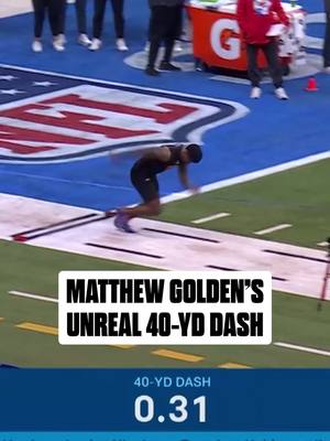 zoom zoom 💨 Watch the NFL Combine starting 2/26 on NFL Network #matthewgolden #nflcombine #speedrun #packers 