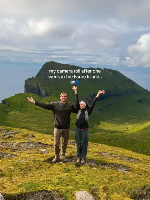 one week in the Faroe Islands 🇫🇴🌀 #faroeislands #faroeislandshiking #outdoorsygirl #hikinggirl #traveladventures 