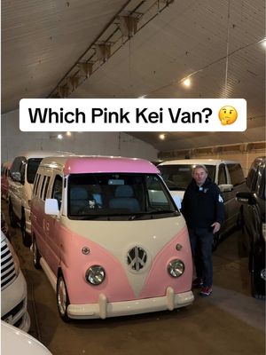 Which pretty pink Kei Van would you choose? #thecarzoo #keicar #keitruck #keivan #suzuki 