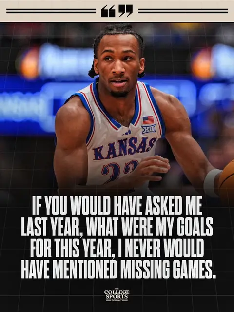 Kansas star freshman Darryn Peterson has addressed the criticism around him missing games this season 🗣️ Thoughts? 👀 (via ESPN)  #cbb #rockchalk #kuhoops #kansas #basketball 