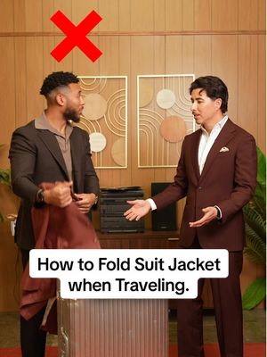 How to fold a suit jacket when traveling. 
