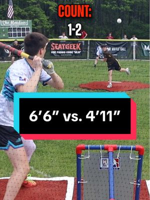 W for the short kings… RJ Walgate (6’6”) vs. Evan Porter (4’11”) #mlw #wiffle #wiffleball #baseball #majorleaguewiffle