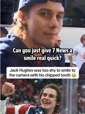 Jack Hughes is ready to celebrate on U.S. soil but he’s also ready to get his teeth fixed 😅 (🎥: fox_sheldon/X)  #usa #teamusa #olympics #jackhughes #usahockey 