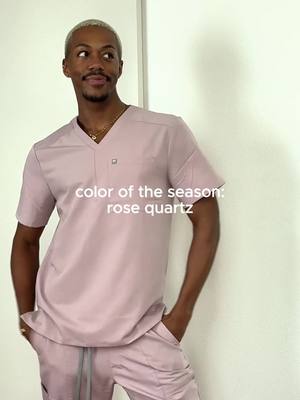 ICYMI Rose Quartz is here and the unofficial color of the season 🙂‍↕️ #fabletics #scrubsets #scrubs #healthcare #fabletics