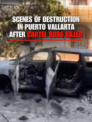 CARTEL CLASH: Burned-out cars and roadblocks lined parts of Puerto Vallarta after violence erupted following the Mexican military’s killing of an alleged cartel leader known as “El Mencho.” President Claudia Sheinbaum said roads were later cleared as the U.S. State Department urged Americans in several states to seek shelter and limit movement.