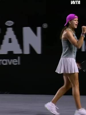 Gets to EVERY ball 💨  Emiliana Arango seals her first win of the season in straight sets, 7-6, 6-2! #WTA #MeridaOpen #EmilianaArango #matchwin 