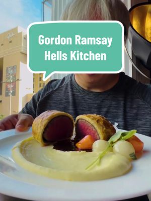 Trying Gordon Ramsay Hells Kitchen in Las Vegas for a Food Review! How does it taste? #lasvegas #foodcritic #foodreview #mukbang #fastfood 